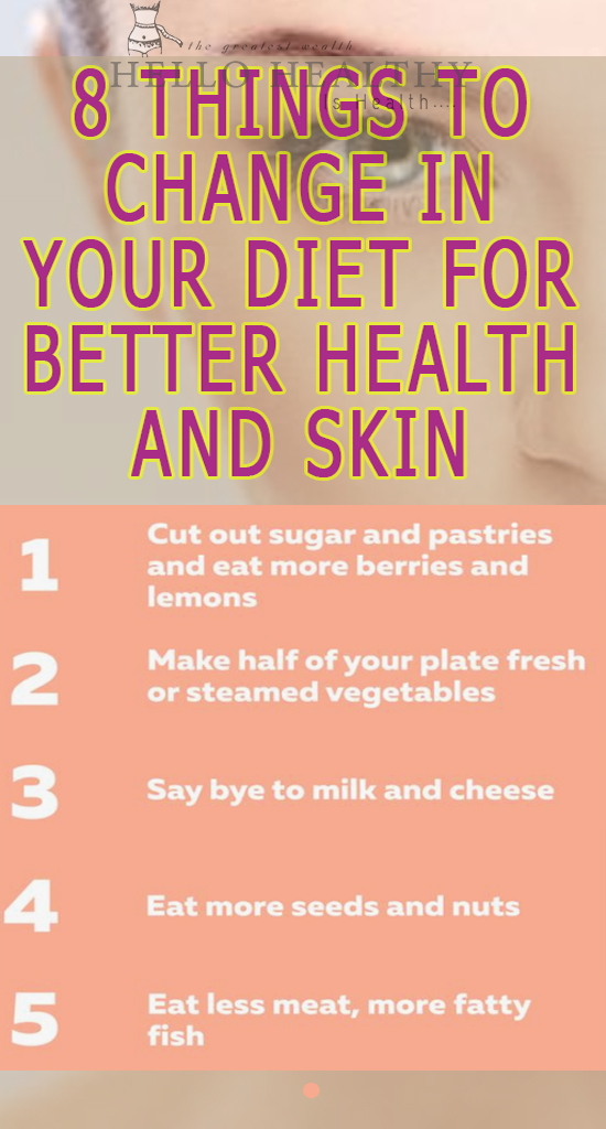 You are currently viewing 8 THINGS TO CHANGE IN YOUR DIET FOR BETTER HEALTH AND SKIN