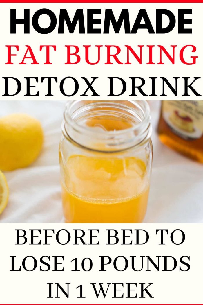 Fat Burning Detox Drink Before Bed To Lose 10 Pounds In 1 Week ...