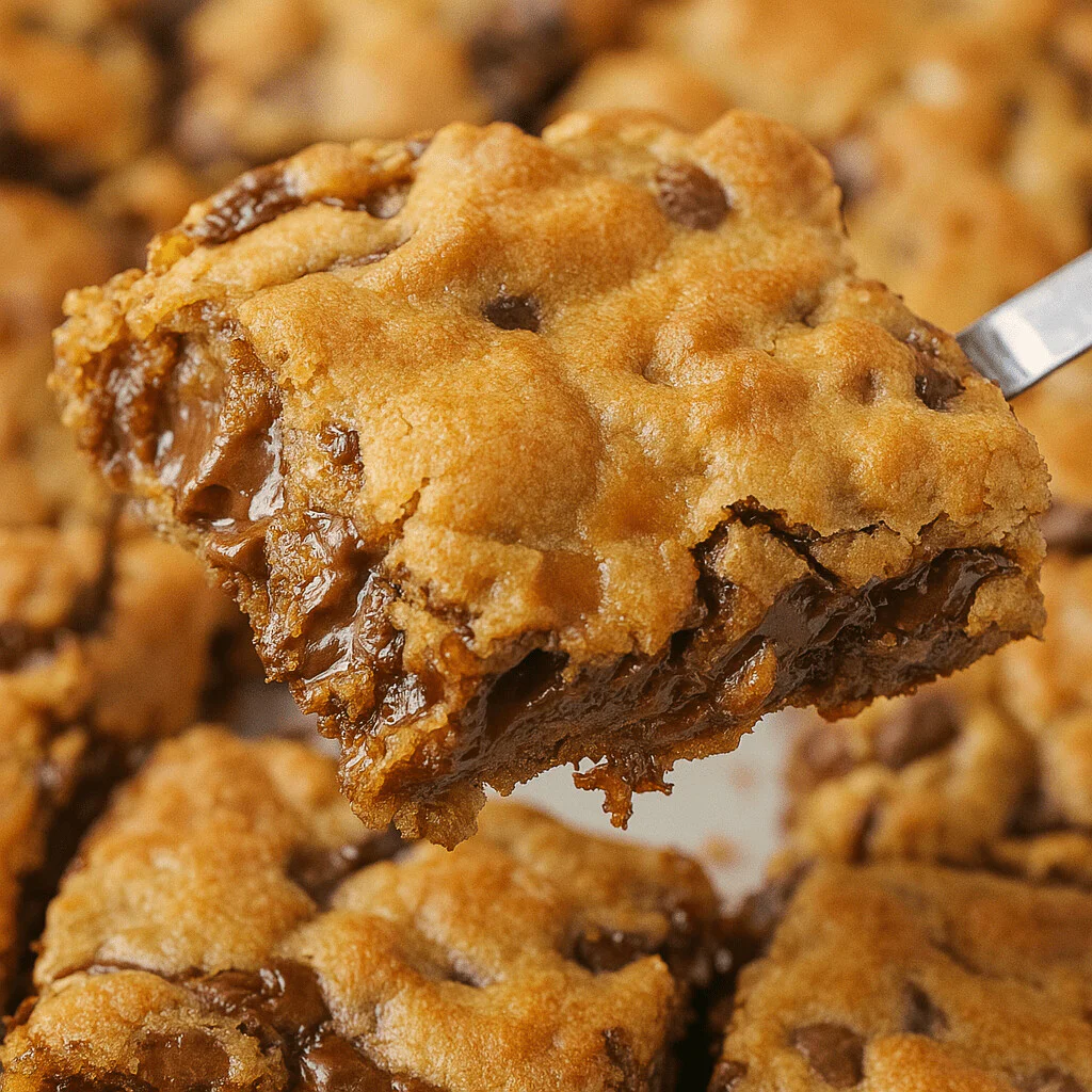 Layered Pecan Caramel Cookie Squares x15