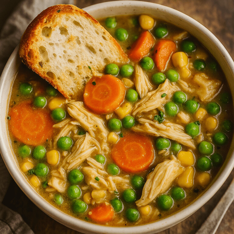 Slow Cooker Creamy Chicken & Biscuit Stew