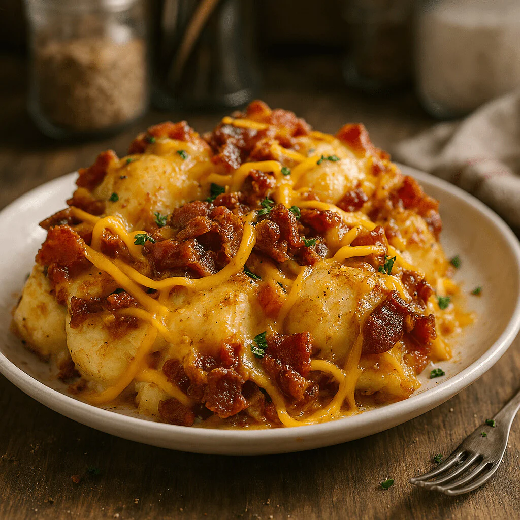 Loaded Tater Tot & Bacon Breakfast Bake xx24