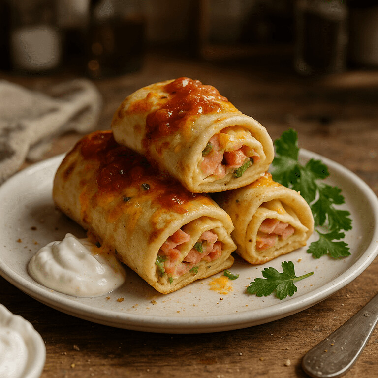 Overnight Sausage & Egg Tortilla Bake