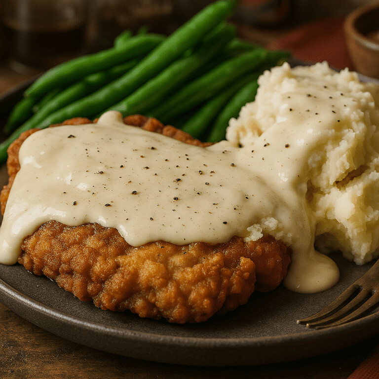 Crispy Country Steak with Pan Gravy