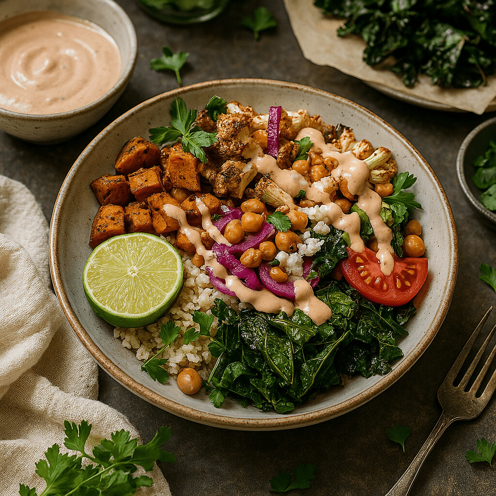 Read more about the article Smoky Lime Cauliflower & Quinoa Bowls