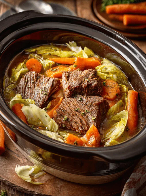 Low-Carb Slow-Cooked Beef with Savory Vegetables Recipe