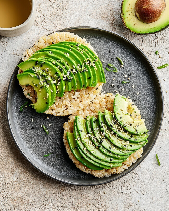 Read more about the article My Go-To Snack Attack: Quick & Viral Avocado Rice Snaps!