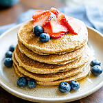 Fluffy Whole Wheat Buttermilk-Style Pancakes