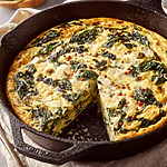 One-Pan Mediterranean Diet Spinach Ricotta Bake (Creamy & Savory) My Go-To Brunch (or Lunch, or Dinner!) Savior Rustic Spinach Ricotta Skillet Bake