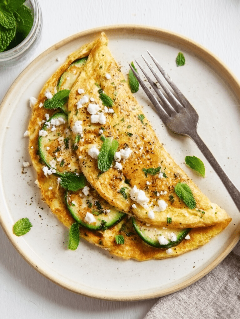 My Favorite 20-Minute Zucchini Feta Omelet Recipe (A Taste of the Mediterranean)
