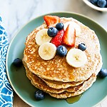 Fluffy DASH Whole Wheat Buttermilk Pancakes (The Weekend Stack You Need) Whole Wheat Power Pancakes (2)