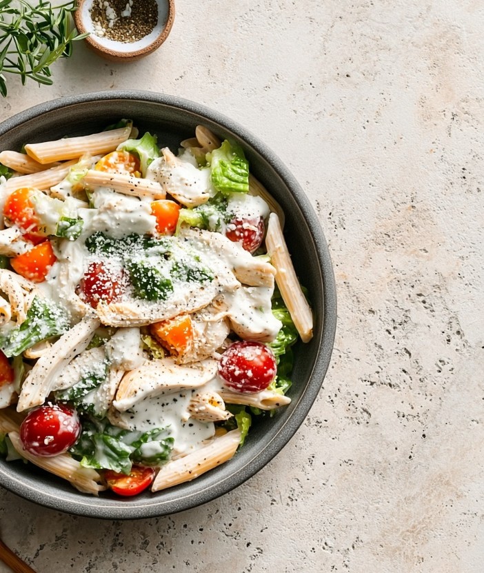 Read more about the article The Best Chicken Caesar Pasta Salad (With a Lighter Creamy Dressing)